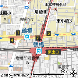 セブンイレブンキヨスクＪＲ鶴橋駅中央改札口店周辺の地図