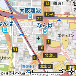タイムズホテルロイヤルクラシック大阪駐車場周辺の地図