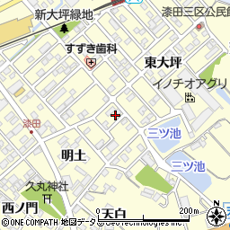 愛知県田原市神戸町新大坪76周辺の地図
