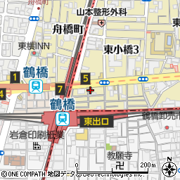 ファミリーマート鶴橋店周辺の地図