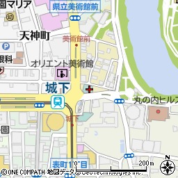中華ダイニング 餃子屋台 ホテルエクセル岡山店周辺の地図