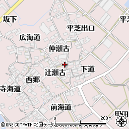 愛知県田原市野田町仲瀬古40周辺の地図