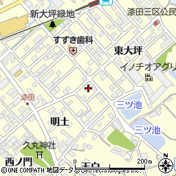 愛知県田原市神戸町新大坪75周辺の地図