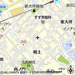 愛知県田原市神戸町新大坪47周辺の地図