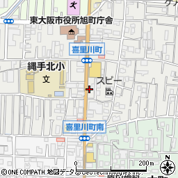 ジーンズショップＩ・Ｂ瓢箪山店周辺の地図