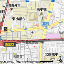 関西みらい銀行鶴橋支店 ＡＴＭ周辺の地図