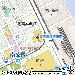 バンドー神戸青少年科学館ドームシアター（プラネタリウム）周辺の地図