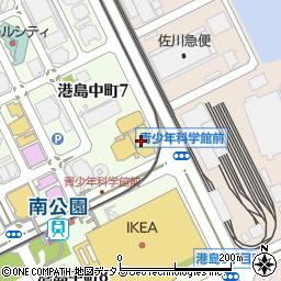 バンドー神戸青少年科学館（神戸市立青少年科学館）周辺の地図