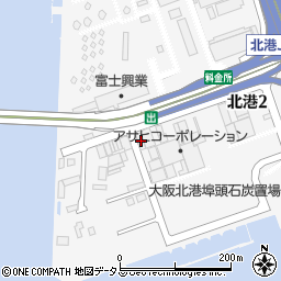 京阪興業運輸北港倉庫周辺の地図