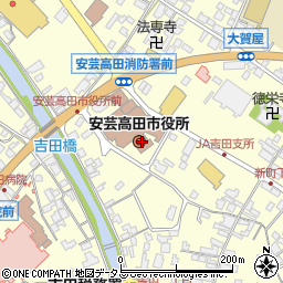 広島県安芸高田市周辺の地図