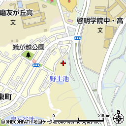 兵庫県神戸市須磨区多井畑黒ケ谷周辺の地図