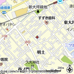 愛知県田原市神戸町新大坪44周辺の地図