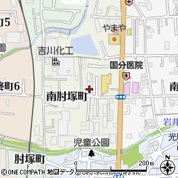 奈良県奈良市南肘塚町128-17周辺の地図