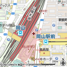 マネケンＪＲ岡山駅店周辺の地図