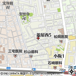 ホープ小阪周辺の地図