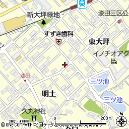 愛知県田原市神戸町新大坪52周辺の地図