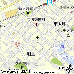 愛知県田原市神戸町新大坪54周辺の地図