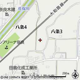 奈良県奈良市八条周辺の地図