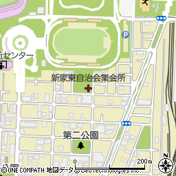 新家東自治会集会所周辺の地図