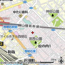 兵庫県明石市松の内周辺の地図