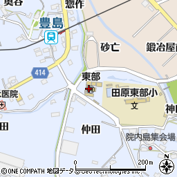 愛知県田原市豊島町（仲田）周辺の地図
