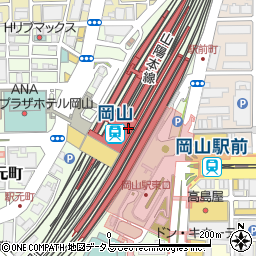 セブンイレブンハートイン岡山駅新幹線改札内店周辺の地図