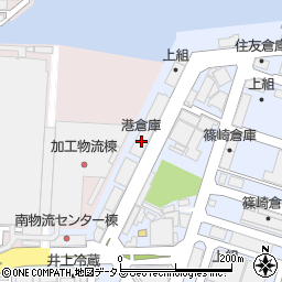 港倉庫周辺の地図