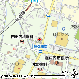 邑久郵便局周辺の地図