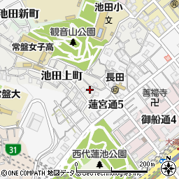 兵庫県神戸市長田区池田上町46周辺の地図