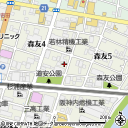 あじかん　神戸営業所周辺の地図