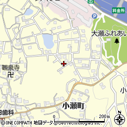 奈良県生駒市小瀬町周辺の地図