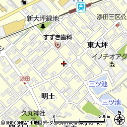 愛知県田原市神戸町新大坪50周辺の地図