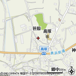 愛知県豊橋市高塚町笹原周辺の地図