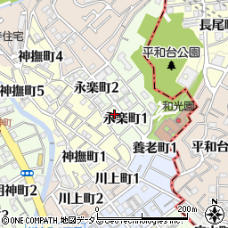 兵庫県神戸市須磨区永楽町1丁目周辺の地図