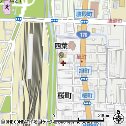 大阪府東大阪市桜町周辺の地図