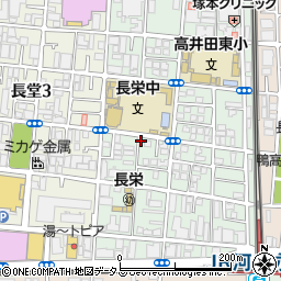 タイムズ長栄寺第２駐車場周辺の地図