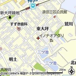 愛知県田原市神戸町東大坪23周辺の地図