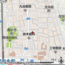 大阪府東大阪市高井田元町周辺の地図