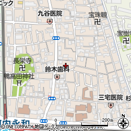 大阪府東大阪市高井田元町2丁目21周辺の地図