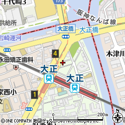 たこやき風風 大正駅前店周辺の地図