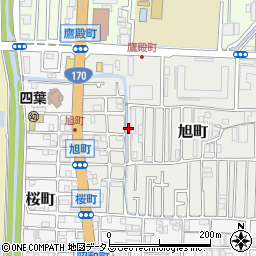 大阪府東大阪市旭町周辺の地図