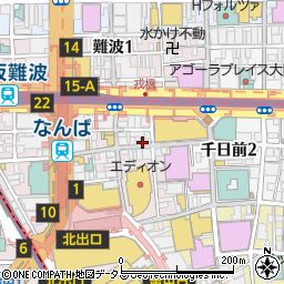 松屋千日前店周辺の地図