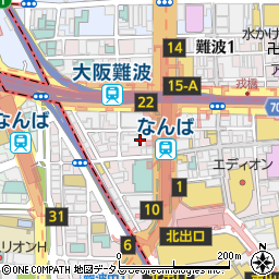 難波御堂筋ホール周辺の地図