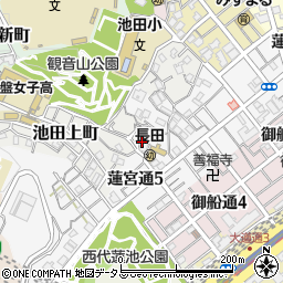 神戸市立池田地域福祉センター周辺の地図