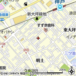 愛知県田原市神戸町新大坪37周辺の地図