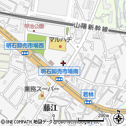 兵庫県明石市藤江若林周辺の地図