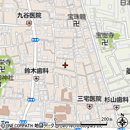 大阪府東大阪市高井田元町2丁目20周辺の地図