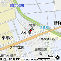 静岡県磐田市大中瀬1012周辺の地図