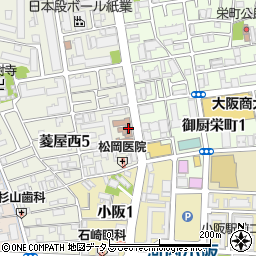 東大阪小阪北郵便局 ＡＴＭ周辺の地図