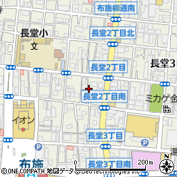 大阪府東大阪市長堂周辺の地図